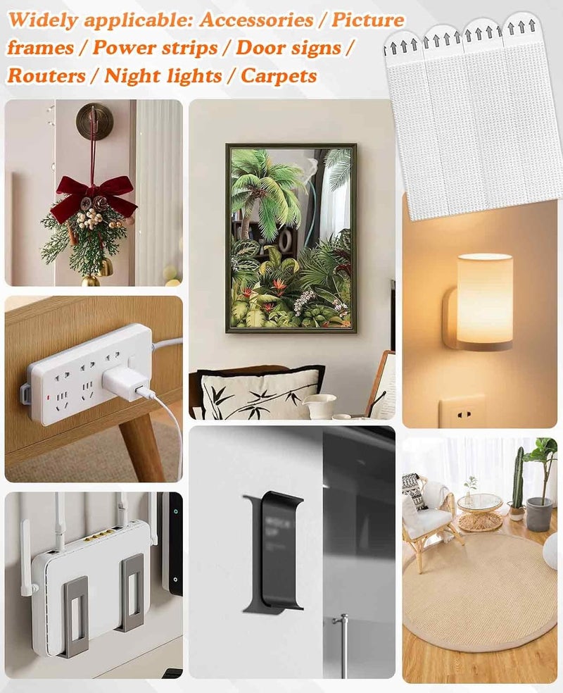 Geyynow 30 Pairs (60 Strips) Large Picture Hanging Strips Heavy Duty, 3.6" Damage Free Frame Hanging Pictures Without Nails, Wall Sticky Hook and Loop Adhesive Strips Kit - Image 3